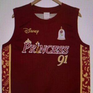 Disney Beauty & The Beast Belle Women's Plus Size 2X 3X Crop Basketball Jersey